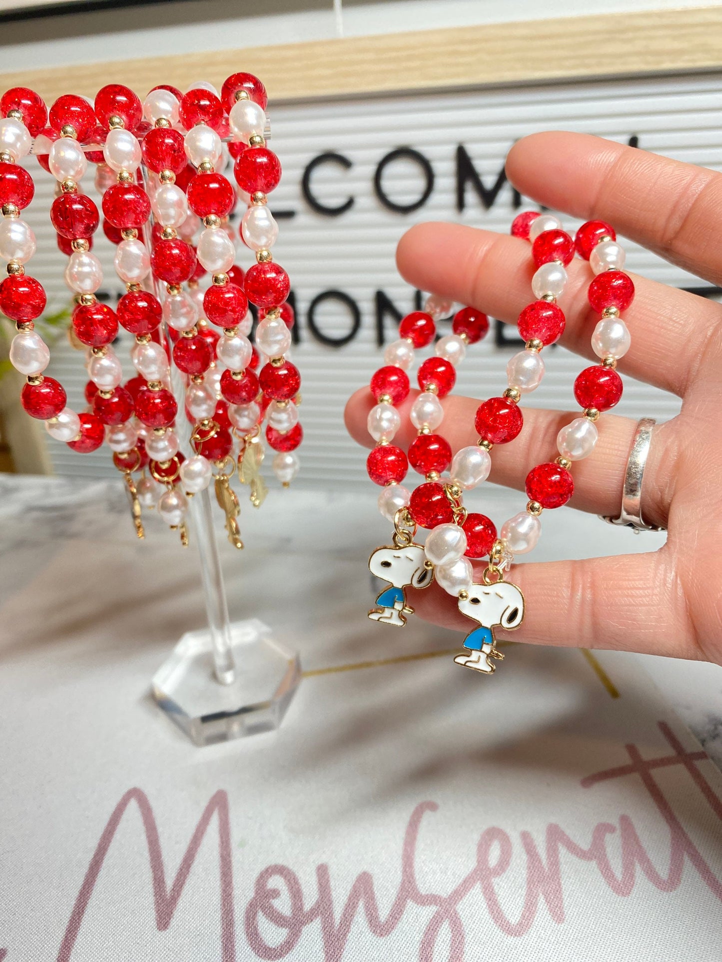 Snoopy Beaded Bracelet