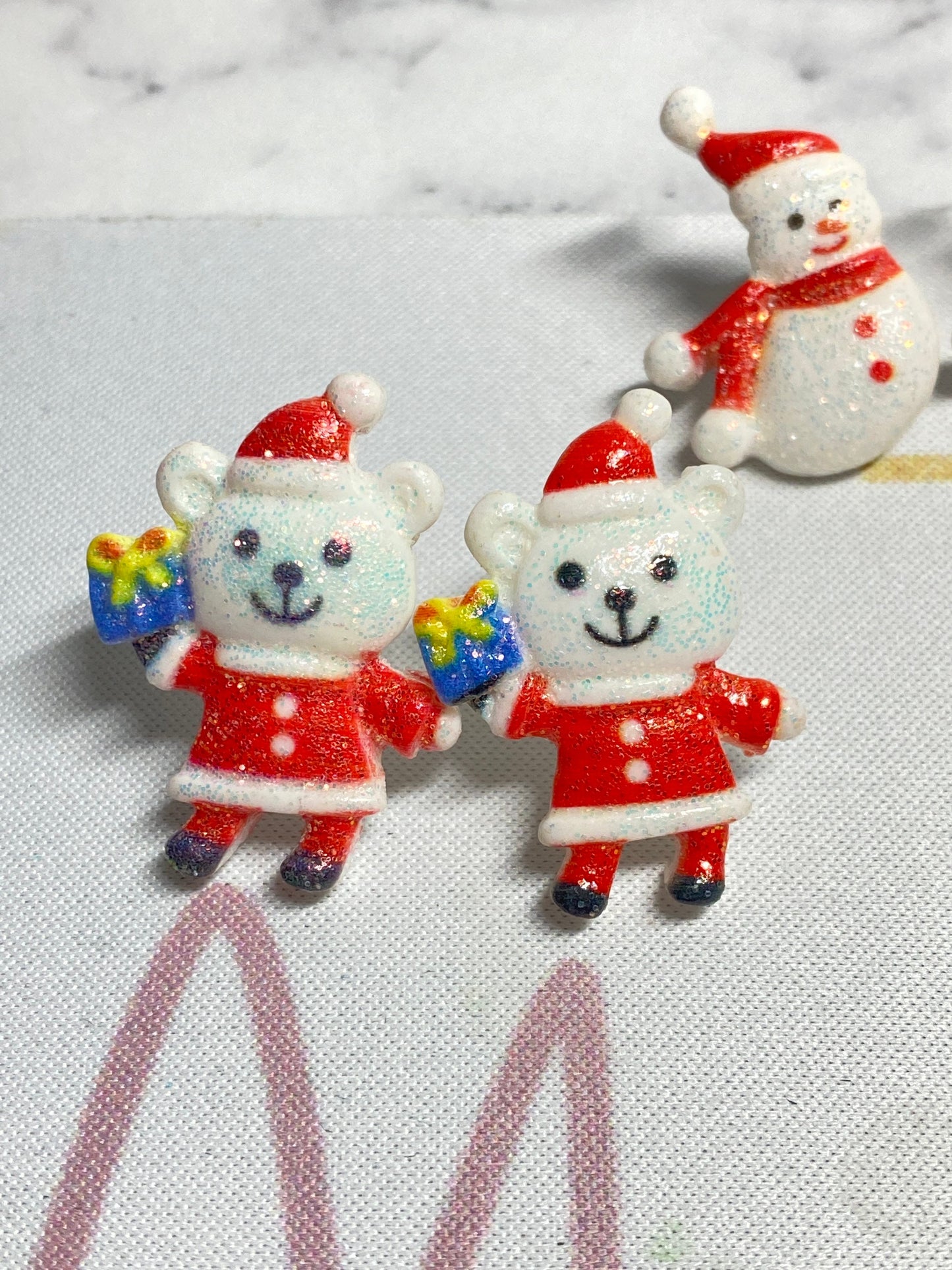 Christmas Earrings, Holiday studs,  Cute Christmas jewelry