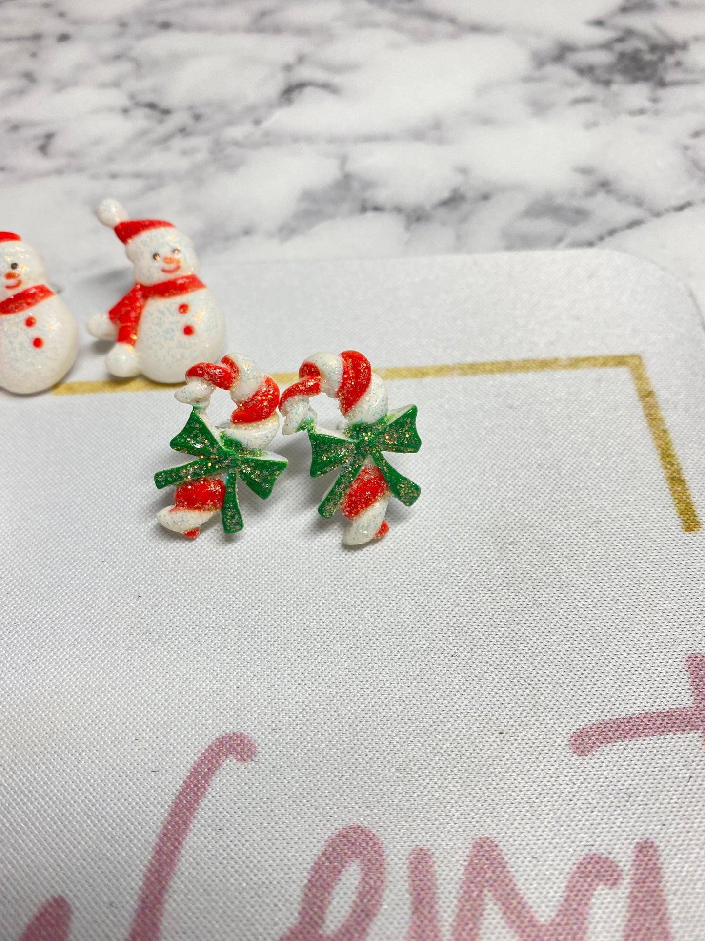 Christmas Earrings, Holiday studs,  Cute Christmas jewelry