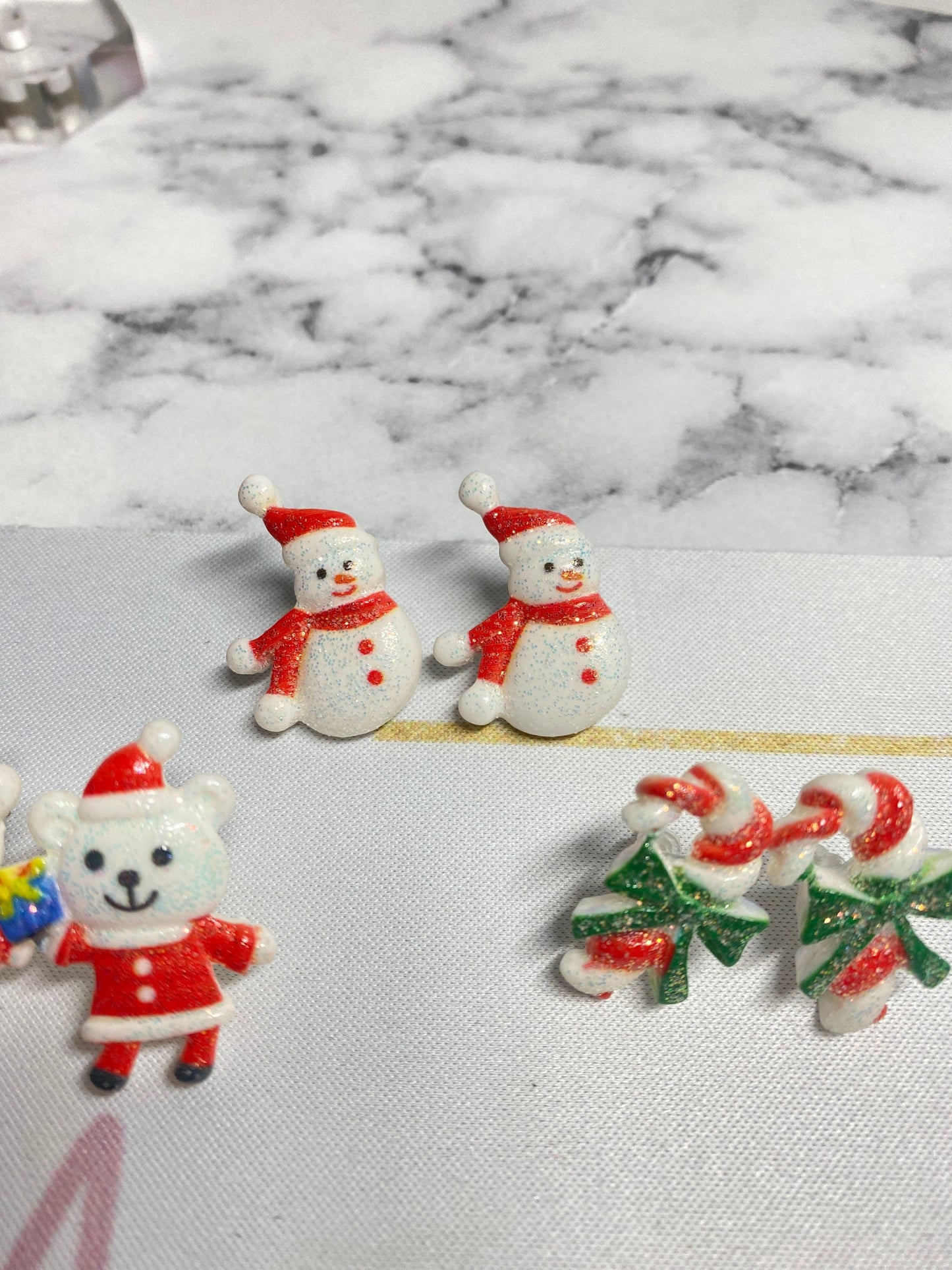 Christmas Earrings, Holiday studs,  Cute Christmas jewelry