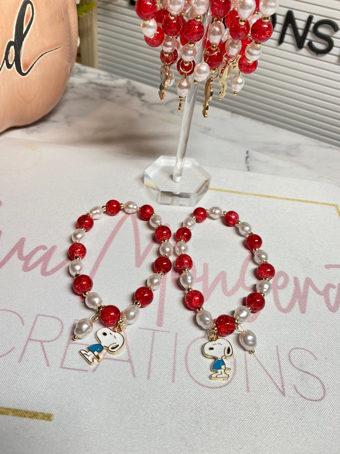 Snoopy Beaded Bracelet