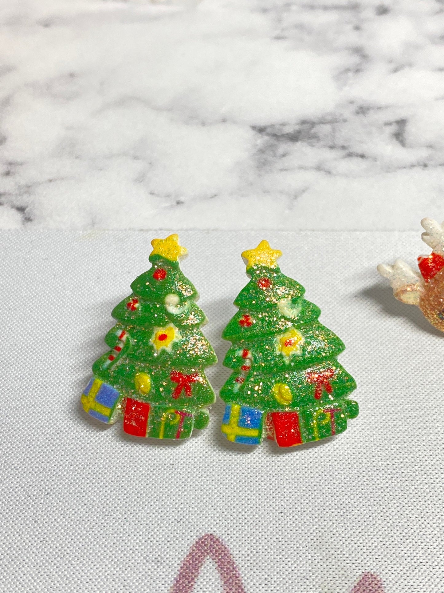 Christmas Earrings, Holiday studs,  Cute Christmas jewelry