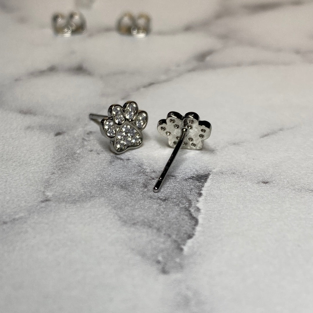 Mini Paw Print Earrings