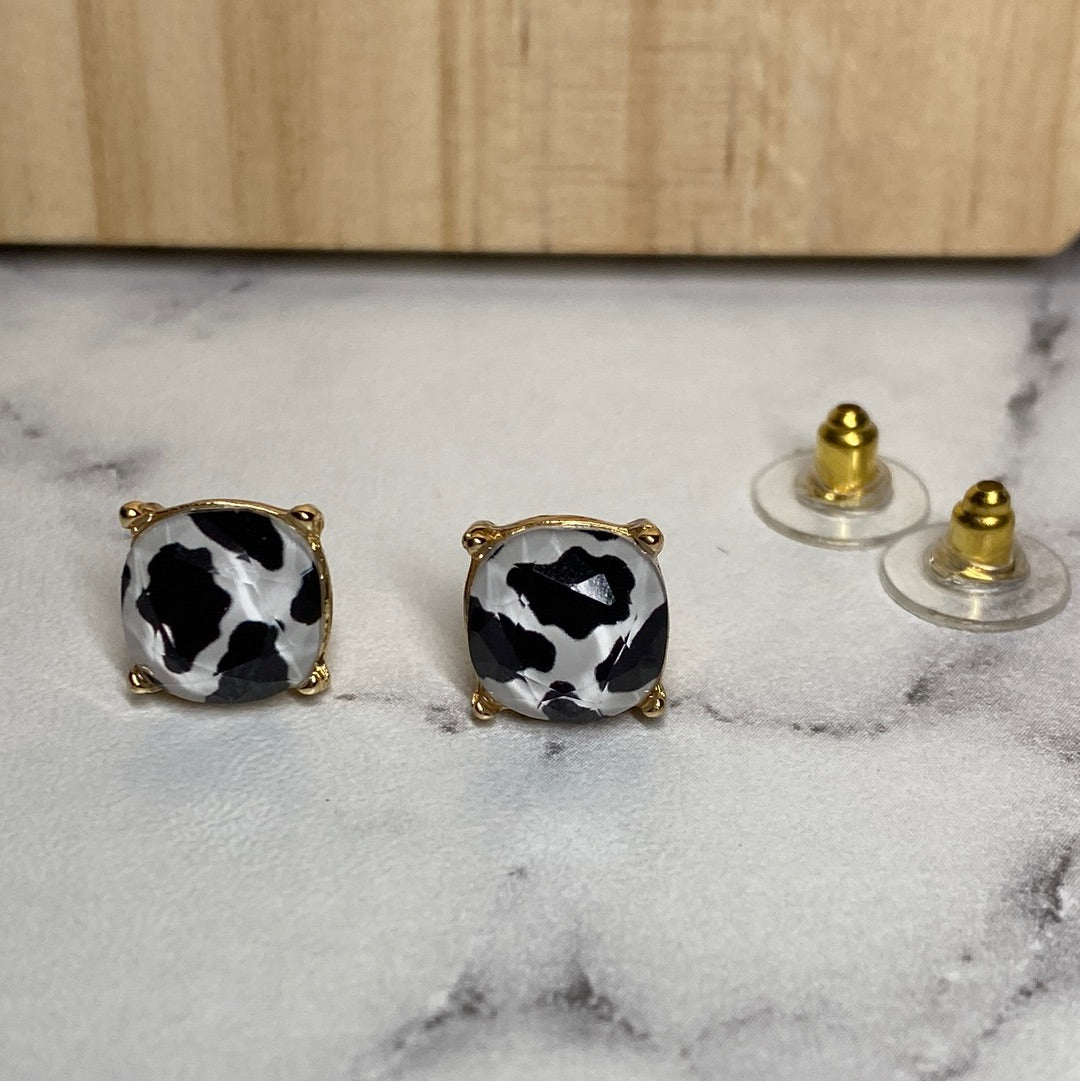 Cow Print Earrings