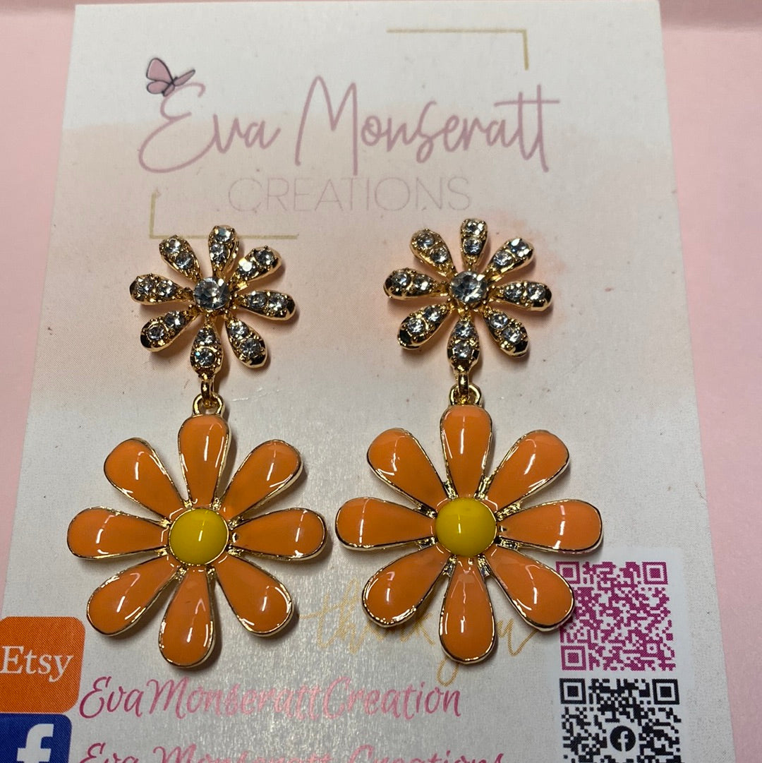 Flower drop Earrings