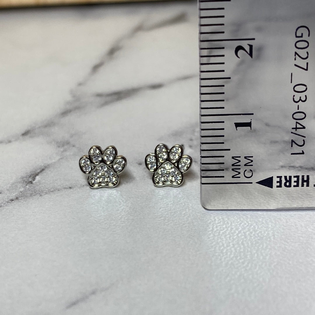 Mini Paw Print Earrings