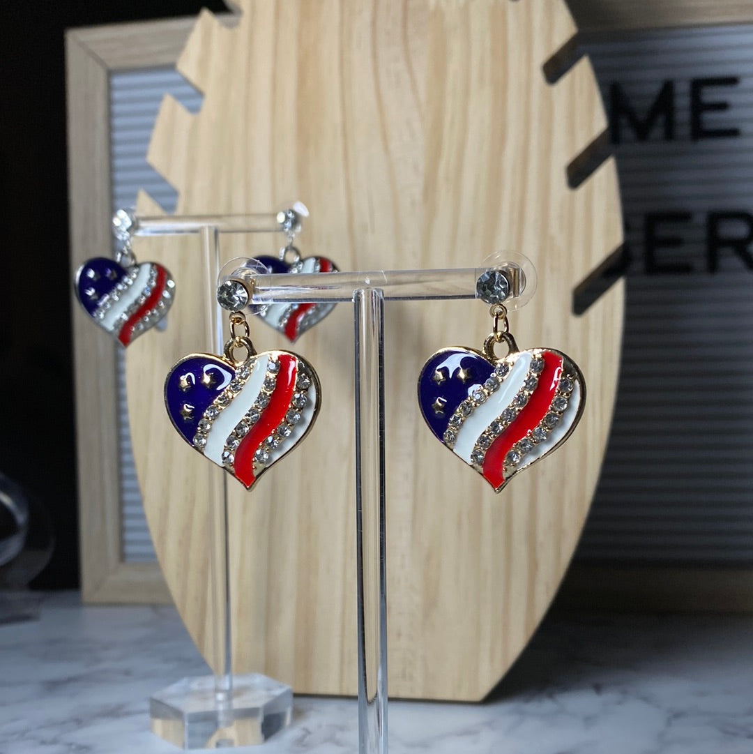 Heart USA earrings