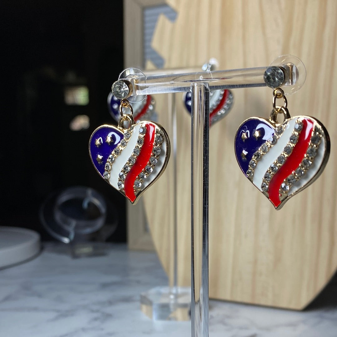 Heart USA earrings