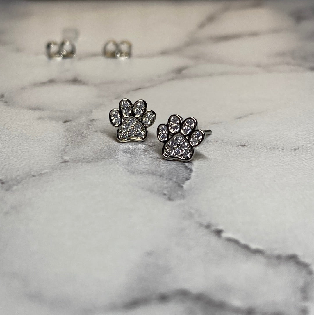 Mini Paw Print Earrings