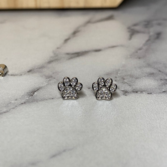 Mini Paw Print Earrings