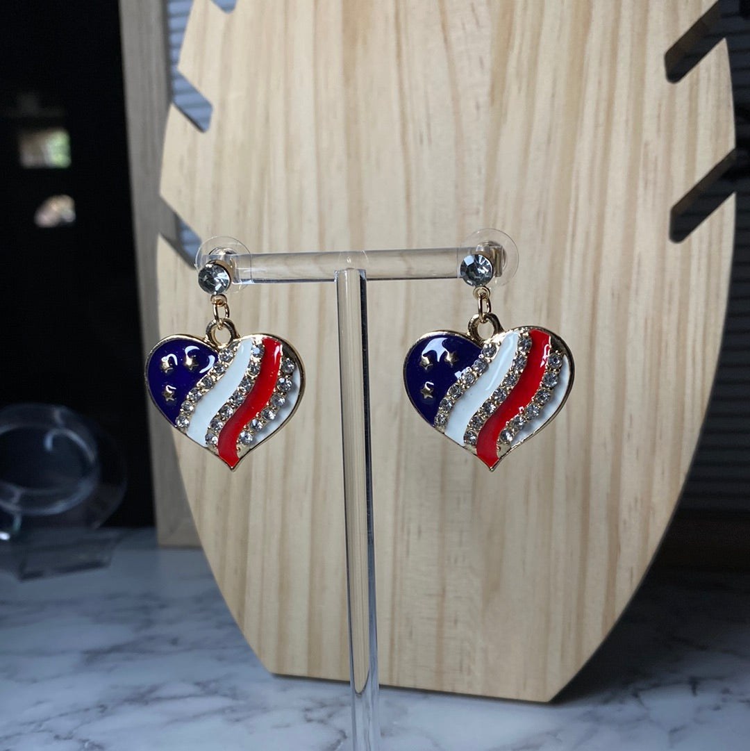 Heart USA earrings